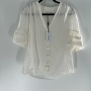 Derek Lam 10 Crosby Lightweight Short Sleeve Blouse Top Women’s Size 4 NWT